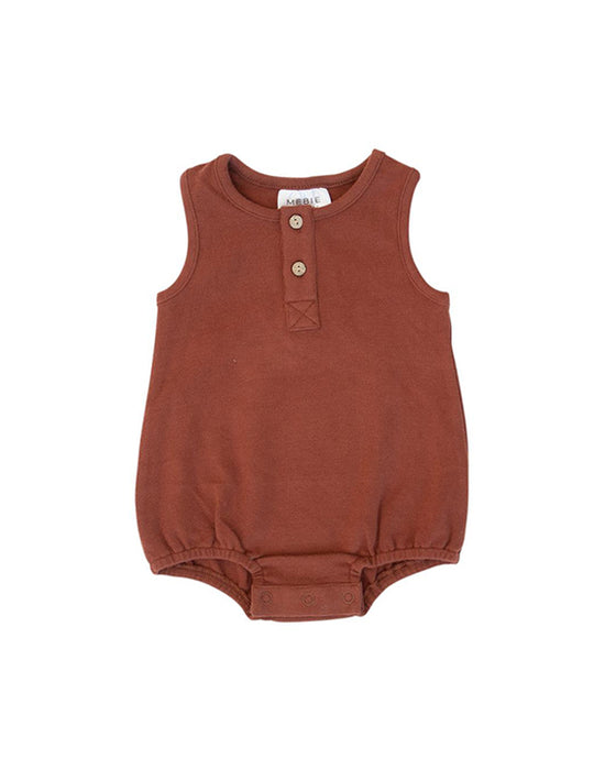 Mebie Baby - Brick Button Bubble Romper