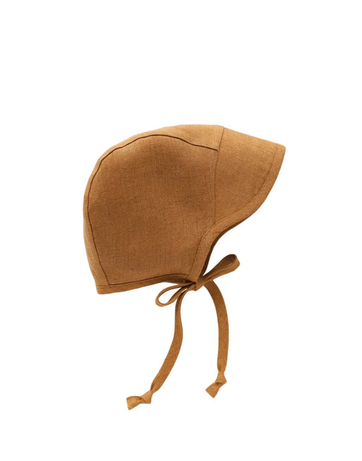 Brimmed Linen Bonnet (Rust)