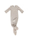 Mebie Baby - Oatmeal Organic Cotton Knot Gown