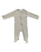 Mebie Baby - Oatmeal Organic Cotton Ribbed Footed Zipper One-piece