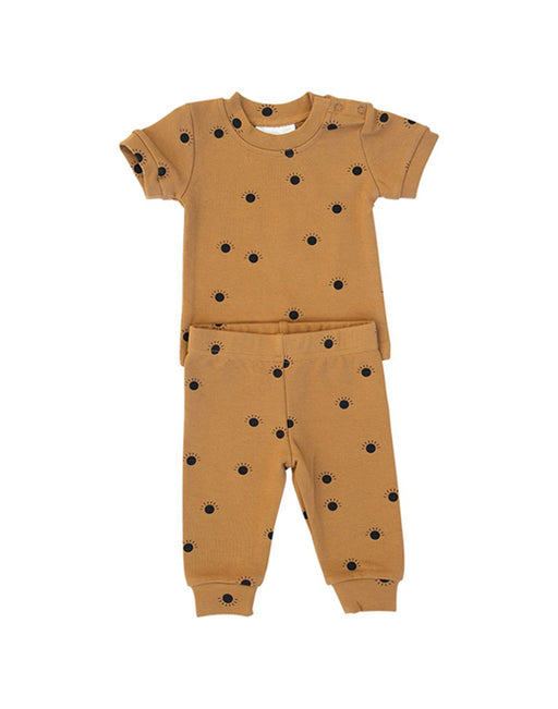 Mebie Baby - Suns Cotton Two-piece Short Sleeve Set