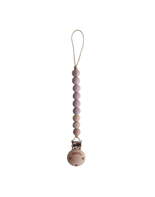 Mushie Cleo Pacifier Clip (Mauve)