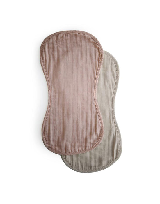 Mushie - Muslin Burp Cloth (Blush / Fog)