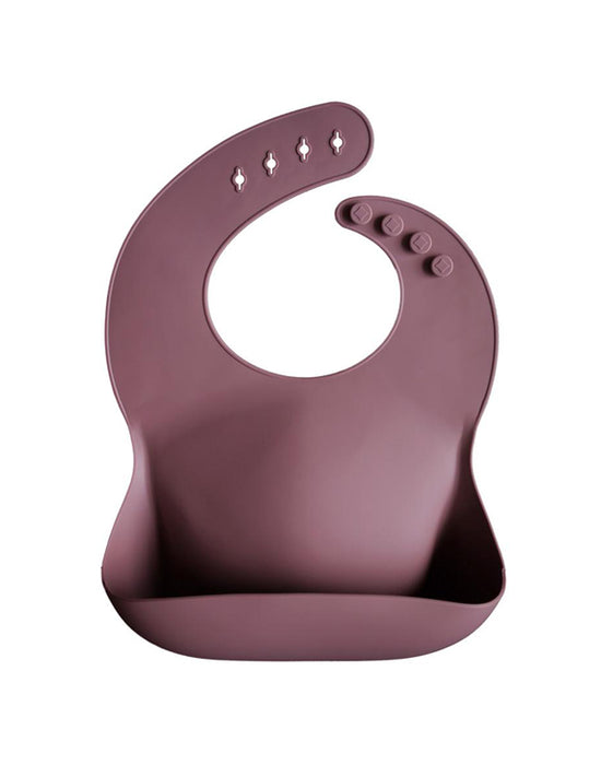 Mushie Silicone Baby Bib (Dusty Rose)