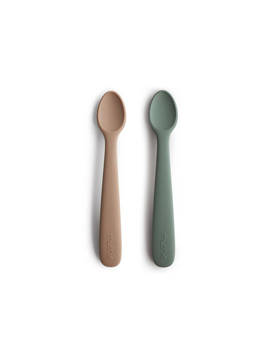 Mushie Silicone Feeding Spoons (Dried Thyme/Natural)