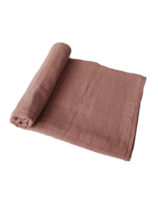 Mushie Muslin Swaddle Blanket (Cedar)