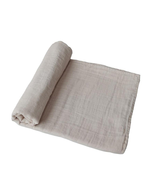 Mushie Muslin Swaddle Blanket (Fog)