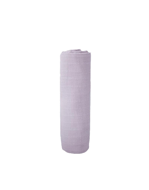 Mushie Muslin Swaddle Blanket (Soft Mauve) Folded