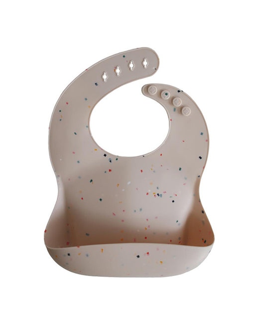 Mushie Silicone Baby Bib (Vanilla Confetti)