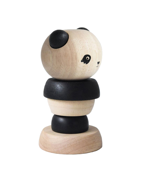 Wee Gallery Panda Wood Stacker Toy Side